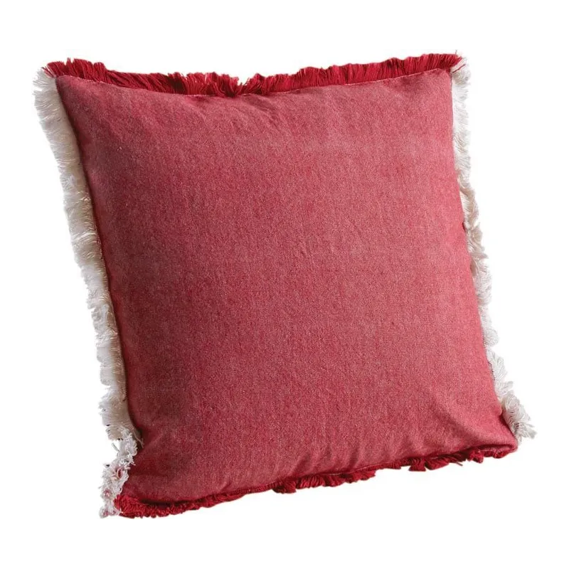 Coussin en coton avec franges