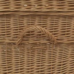 Malle de rangement en osier buff