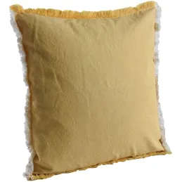 Coussin en coton avec franges