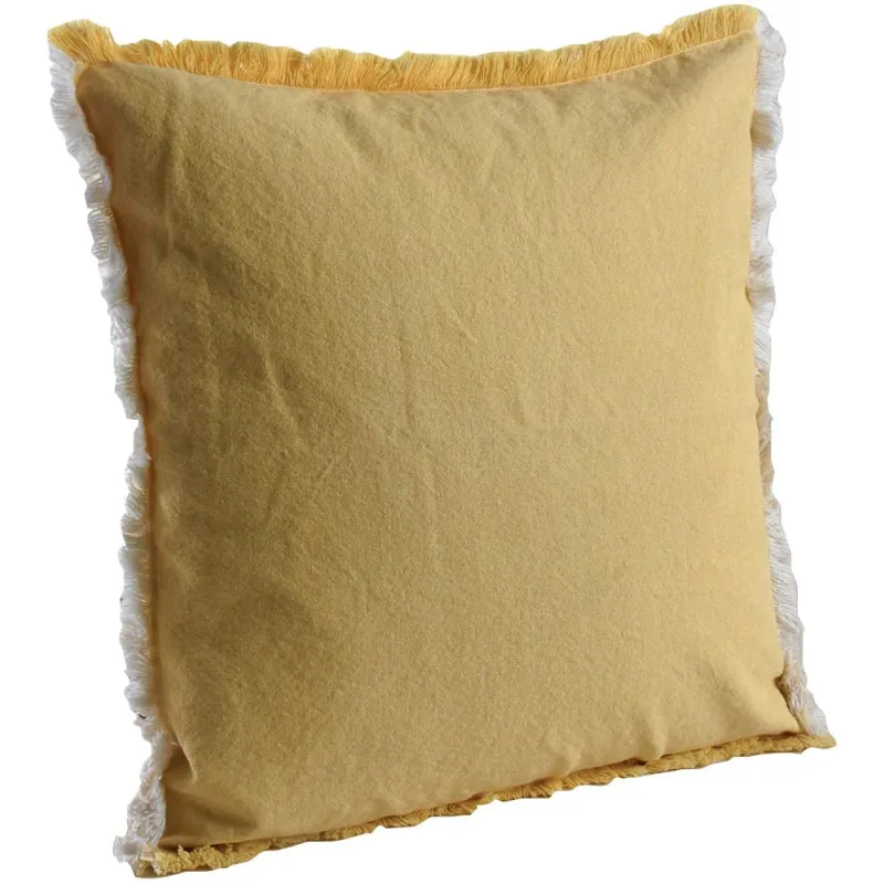 Coussin en coton avec franges
