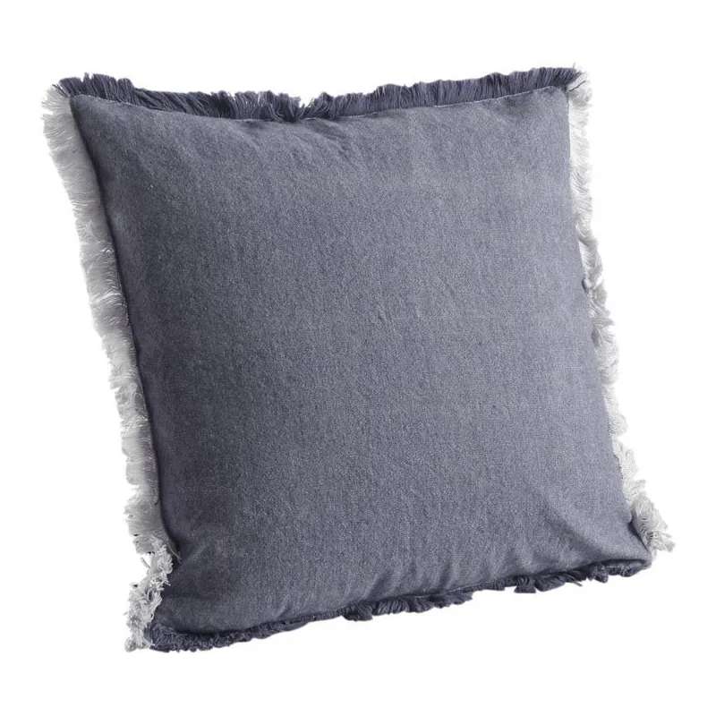 Coussin en coton avec franges