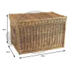 Malle de rangement en osier buff