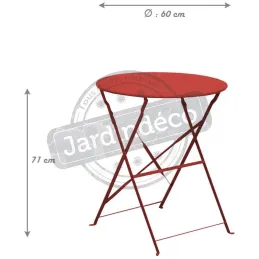 Table ronde en acier 60 cm Cuba