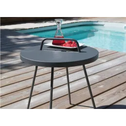 Table basse en acier Flower 44 cm