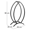 Porte-bûches poisson design en acier 90 cm
