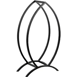 Porte-bûches poisson design en acier 90 cm