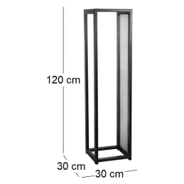 Porte-bûches design vertical en acier 120 cm