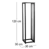 Porte-bûches design vertical en acier 120 cm