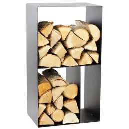 Porte-bûches design en acier