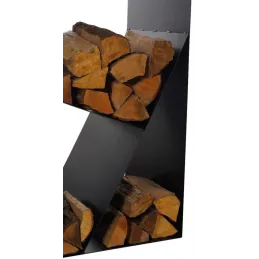 Porte-bûches design en acier