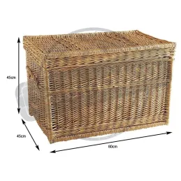 Malle de rangement en osier buff
