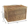 Malle de rangement en osier buff