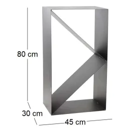 Porte-bûches design en acier