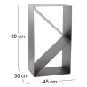 Porte-bûches design en acier