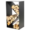 Porte-bûches design en acier