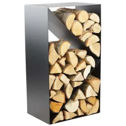 Porte-bûches design en acier