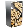Porte-bûches design en acier