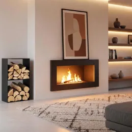 Porte-bûches design en acier