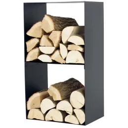 Porte-bûches design en acier
