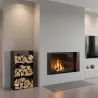 Porte-bûches design en acier