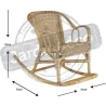 Rocking chair pour enfant en rotin Chloé