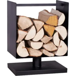 Porte-bûches sur pied design 45 cm