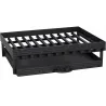 Grille de cheminée en acier avec tiroir 52 cm
