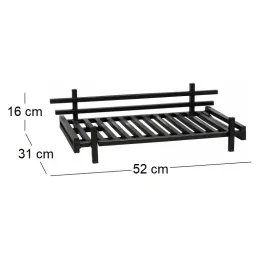 Grille de cheminée en acier 52 cm