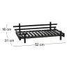 Grille de cheminée en acier 52 cm
