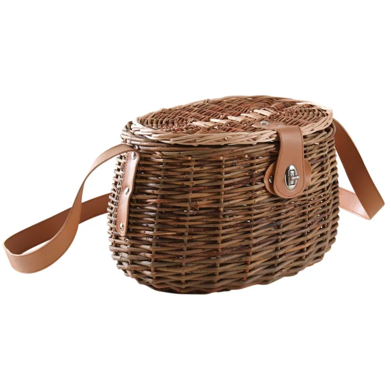 Panier de pêche en osier brut