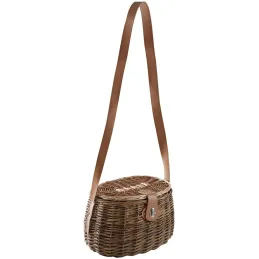 Panier de pêche en osier brut