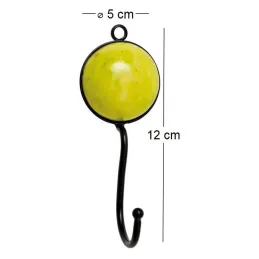 Patère rond en métal et céramique Haken