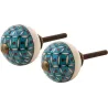 Boutons de porte motifs colorés (Lot de 2)