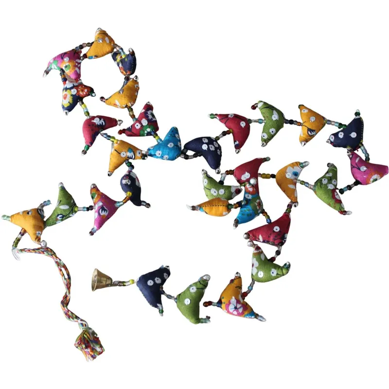 Embrase pour rideaux en tissu triangles colorés