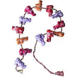 Embrase pour rideaux en tissu coloré éléphants