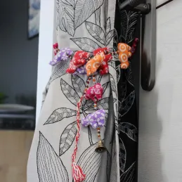 Embrase pour rideaux en tissu coloré éléphants