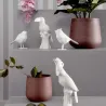 Oiseau en résine mat origami 17cm