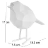 Oiseau en résine mat origami 17cm