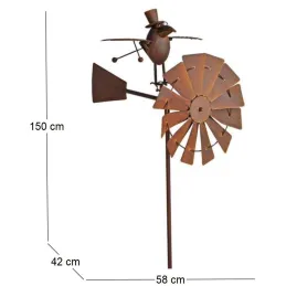 Moulin de jardin en fer Prof Birdy