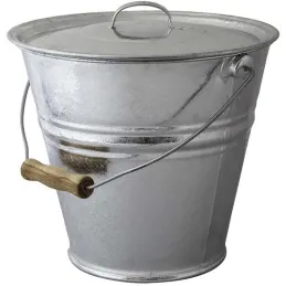Seau cendres granulés ou compost avec couvercle 10 litres