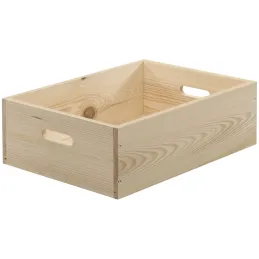 Caisse en bois brut de rangement