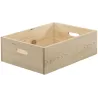 Caisse en bois brut de rangement