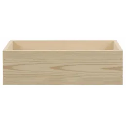 Caisse en bois brut de rangement
