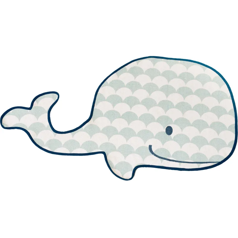 Tapis en coton forme de baleine 120 cm