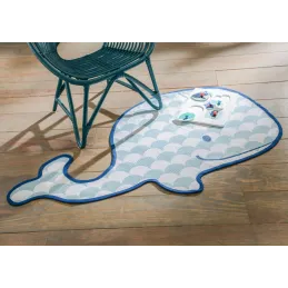 Tapis en coton forme de baleine 120 cm