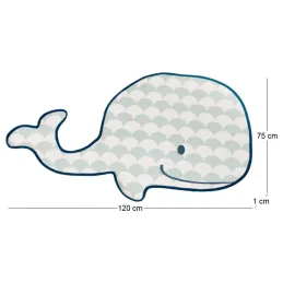 Tapis en coton forme de baleine 120 cm