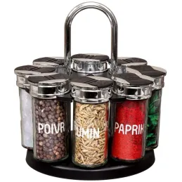 Carrousel à épices pots en verre