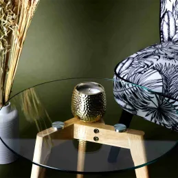 Tables gigognes en verre trempé (Lot de 2)