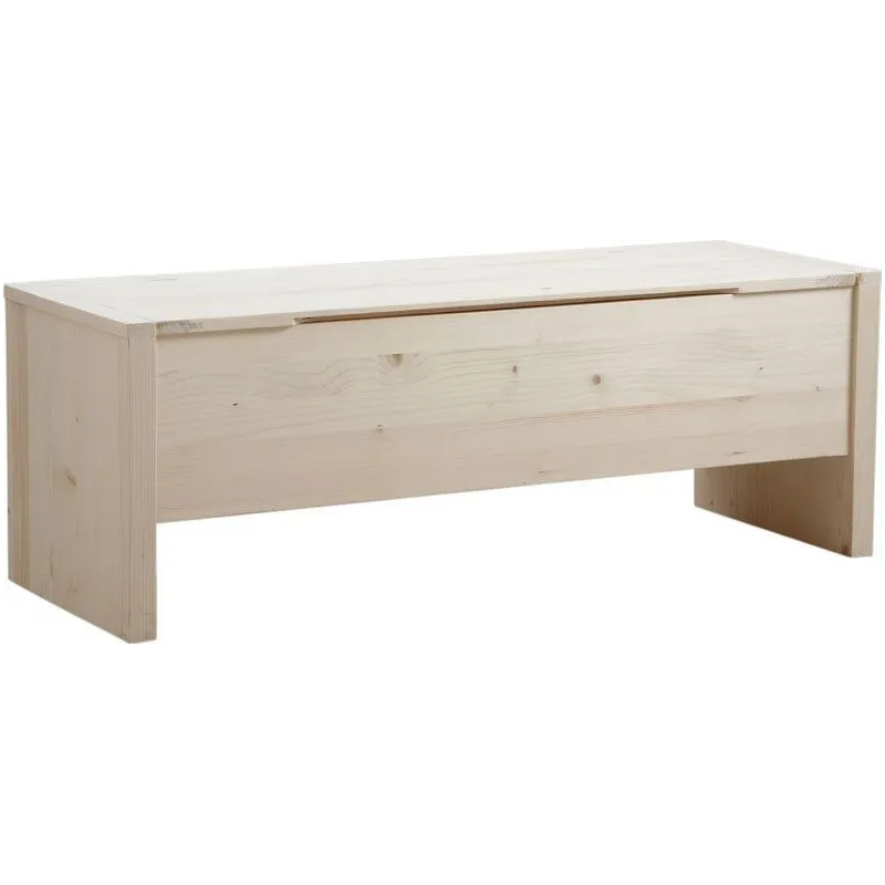 Coffre de rangement en bois brut