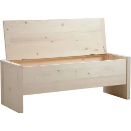 Coffre de rangement en bois brut